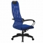 Кресло офисное МЕТТА "SU-B-8" пластик, ткань-сетка, сиденье мягкое, синее - 3