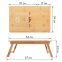 Столик БАМБУКОВЫЙ складной для ноутбука/завтрака (54х34х27 см), DASWERK, 532582 - 2