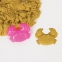 Песок для лепки кинетический ЮНЛАНДИЯ, желтый, 500 г, 2 формочки, ведерко, 104995 - 4