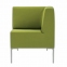Кресло мягкое угловое "Хост" М-43, 620х620х780 мм, без подлокотников, экокожа, светло-зеленое - 1