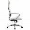 Кресло офисное МЕТТА "К-31" хром, рецик. кожа, сиденье и спинка мягкие, белое - 2
