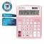Калькулятор настольный BRAUBERG EXTRA PASTEL-12-PK (206x155 мм), 12 разрядов, двойное питание, РОЗОВЫЙ, 250487 - 1