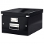Короб архивный LEITZ "Click & Store" M, 200х280х370 мм, ламинированный картон, разборный, черный, 60440095 - 1