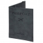 Обложка для паспорта с карманами и резинкой, мягкая экокожа, "PASSPORT", серая, BRAUBERG, 238203 - 1