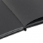 Скетчбук, черная бумага 140 г/м2 200х200 мм, 80 л., КОЖЗАМ, резинка, карман, BRAUBERG ART, черный, 113204 - 5