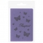 Обложка для паспорта STAFF, бархатный полиуретан, "Бабочки", фиолетовая, 237618 - 5