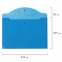 Папка-конверт с кнопкой БОЛЬШОГО ФОРМАТА (300х430 мм), А3, прозрачная, синяя, 0,15 мм, STAFF, 228666 - 10