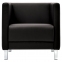 Кресло мягкое "Атланта", "М-01", 700х670х715 мм, c подлокотниками, экокожа, черное - 1