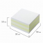 Блок для записей STAFF в подставке прозрачной, куб 9х9х5 см, цветной, чередование с белым, 129198 - 5