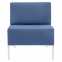 Кресло мягкое "Хост" М-43, 620х620х780 мм, без подлокотников, экокожа, голубое - 1