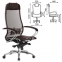 Кресло офисное МЕТТА "SAMURAI" S-1.04, сверхпрочная ткань-сетка, темно-коричневое - 1