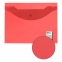 Папка-конверт с кнопкой МАЛОГО ФОРМАТА (240х190 мм), А5, прозрачная, красная, 0,15 мм, STAFF, 270465 - 5