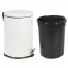 Ведро-контейнер для мусора (урна) с педалью LAIMA "Classic", 20 л, белое, глянцевое, металл, со съемным внутренним ведром, 604949 - 7
