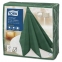 Салфетки бумажные нетканые сервировочные TORK "LinStyle Premium", 39х39 см, 50 шт., темно-зеленые, 478847 - 1
