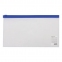 Папка-конверт на молнии МАЛОГО ФОРМАТА (250х135 мм), прозрачная, молния синяя, 0,11 мм, BRAUBERG, 226032 - 1