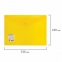 Папка-конверт с кнопкой BRAUBERG А4 до 100 л. прозрачная желтая СВЕРХПРОЧНАЯ 0,18 мм, 270472 - 6