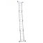 Лестница-трансформер алюминиевая 4х4 ступени, высота 4,5 м (4 секции по 1,2 м) до 150 кг, вес 16,5 кг, НОВАЯ ВЫСОТА, 3320404 - 8
