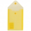 Папка-конверт с кнопкой МАЛОГО ФОРМАТА (105х148 мм), А6, желтая, 0,18 мм, BRAUBERG, 227319 - 2