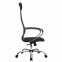 Кресло офисное МЕТТА "SU-B-8" хром, ткань-сетка, сиденье мягкое, темно-серое - 2