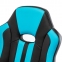 Кресло компьютерное BRABIX "Stripe GM-202", экокожа, черное/голубое, 532509 - 10
