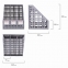 Лоток вертикальный для бумаг BRAUBERG "MAXI Plus", 240 мм, 3 отделения, сетчатый, сборный, серый, 237014 - 7