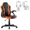 Кресло компьютерное BRABIX "Shark GM-203", экокожа, черное/оранжевое, 532513 - 5