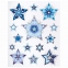 Украшение для окон и стекла ЗОЛОТАЯ СКАЗКА "Синие снежинки 3", 30х38 см, ПВХ, 591205 - 1