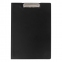Папка-планшет ОФИСМАГ, А4 (340х240 мм), с прижимом и крышкой, картон/ПВХ, РОССИЯ, черная, 225982 - 1