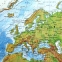 Карта мира физическая 120х78 см, 1:25М, с ламинацией, интерактивная, европодвес, BRAUBERG, 112379 - 1