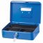 Ящик для денег, ценностей, документов, печатей, 90х180х250 мм, ключевой замок, синий, BRAUBERG, 290335 - 1