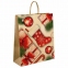 Пакет подарочный КОМПЛЕКТ 10 штук, новогодний, 26x13x32 см, "Christmas Kraft", ЗОЛОТАЯ СКАЗКА, 591961 - 1