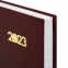 Ежедневник датированный на 2023 (145х215 мм), А5, STAFF, обложка бумвинил, бордовый, 114188 - 4