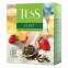Чай TESS "Flirt" зеленый с клубникой и персиком, 100 пакетиков в конвертах по 1,5 г, 1476-09 - 1
