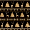 Бумага упаковочная новогодняя 70х100 см ЗОЛОТАЯ СКАЗКА "Black&Gold", 5 дизайнов, 70 г/м2, 591584 - 4