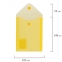 Папка-конверт с кнопкой МАЛОГО ФОРМАТА (105х148 мм), А6, желтая, 0,18 мм, BRAUBERG, 227319 - 8