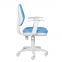 Кресло CH-W356AXSN с подлокотниками, голубое, пластик белый, CH-W356AXSN/15 - 3