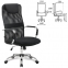 Кресло офисное BRABIX "Fit EX-514", с подголовником, хром, черное, 531949 - 1