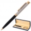 Ручка подарочная шариковая GALANT "Antic", корпус черный с серебристым, золотистые детали, пишущий узел 0,7 мм, синяя, 140388 - 1