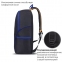 Рюкзак STAFF TRIP универсальный, 2 кармана, черный с синими деталями, 40x27x15,5 см, 270786 - 3