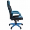 Кресло компьютерное СН GAME 17, ткань TW/экокожа, черное/голубое, 7024559 - 3