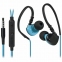 Наушники с микрофоном (гарнитура) вкладыши DEFENDER OutFit W770, проводные,1,5 м, черные с голубым, 63771 - 2