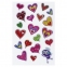Наклейки зефирные "Сердца", многоразовые, с блестками, 10х15 см, ЮНЛАНДИЯ, 661824 - 1