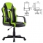 Кресло компьютерное BRABIX "Stripe GM-202", экокожа, черное/зеленое, 532511 - 5