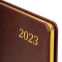 Еженедельник датированный 2023 А5 145х215 мм BRAUBERG "Iguana", коричневый, 113948 - 4