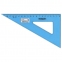 Треугольник пластиковый 30х18 см, ПИФАГОР, тонированный, голубой, 210618 - 2