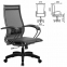 Кресло офисное МЕТТА "К-9" пластик, прочная сетка, сиденье и спинка регулируемые, черное - 1