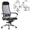 Кресло офисное МЕТТА "SAMURAI" SL-1.04, сверхпрочная ткань-сетка/экокожа, черное - 1