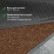 Коврик входной ворсовый влаго-грязезащитный LAIMA, 120х150 см, ребристый, толщина 7 мм, коричневый, 602876 - 5