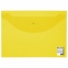 Папка-конверт с кнопкой BRAUBERG, А4, до 100 листов, прозрачная, желтая, 0,15 мм, 228670 - 1