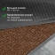 Коврик входной ворсовый влаго-грязезащитный LAIMA, 90х120 см, ребристый, толщина 7 мм, коричневый, 602873 - 5